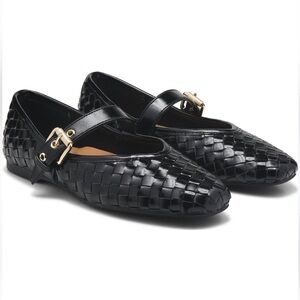 Dolce Vita Black Woven Mary Janes - Size 8